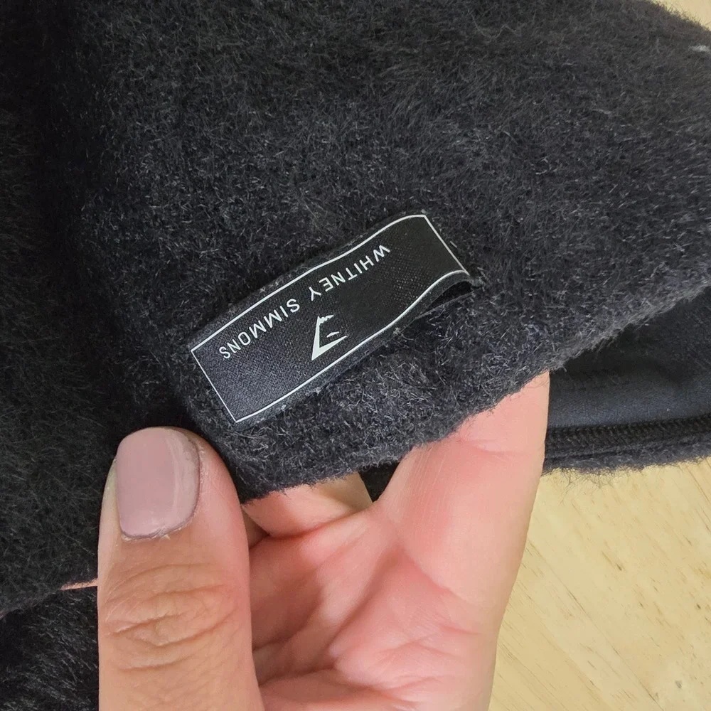 Gymshark x Whitney Simmons Rest Day Knit Shorts Black High Rise Fuzzy Medium